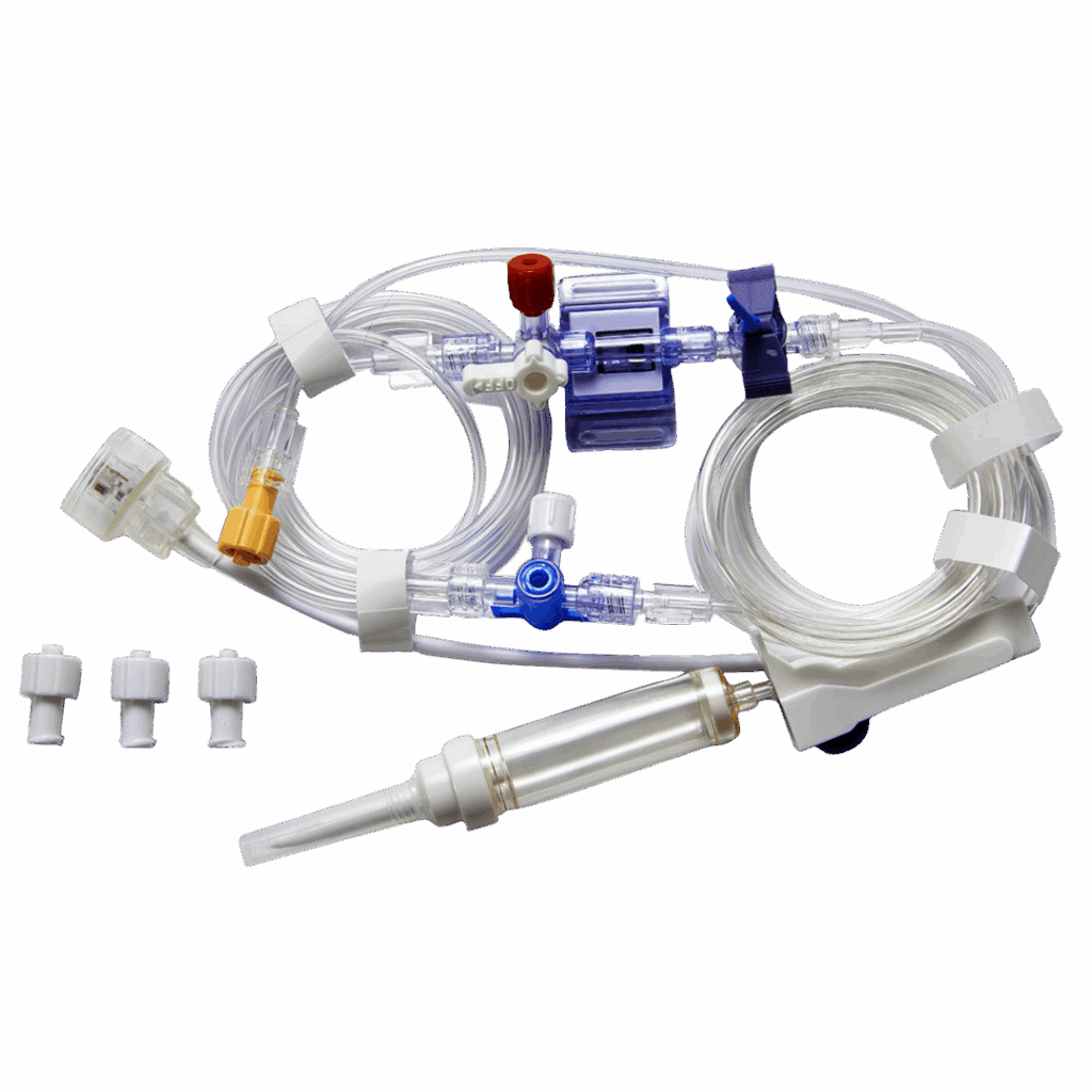 Invasive blood pressure (IBP) kits and adapter cables for hospitals