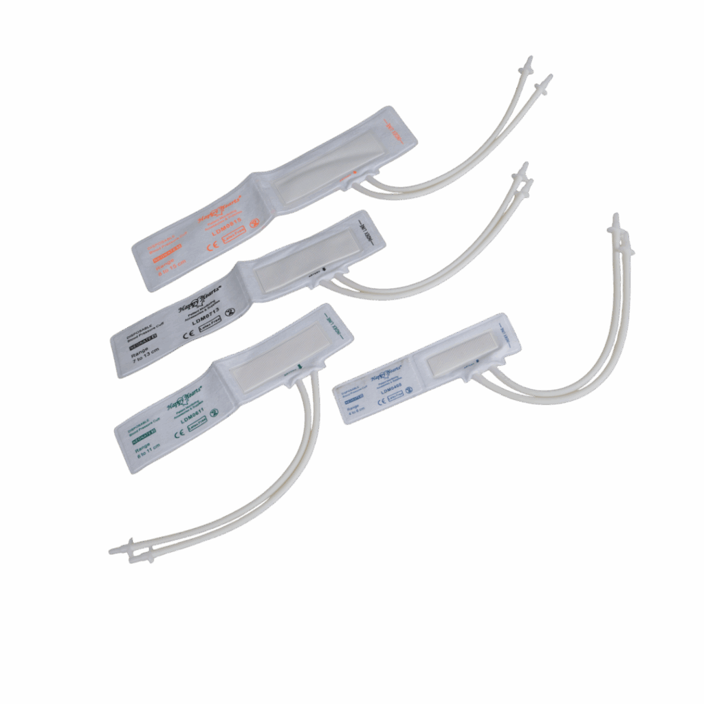 Non-invasive blood pressure (NIBP) cuffs and connectors