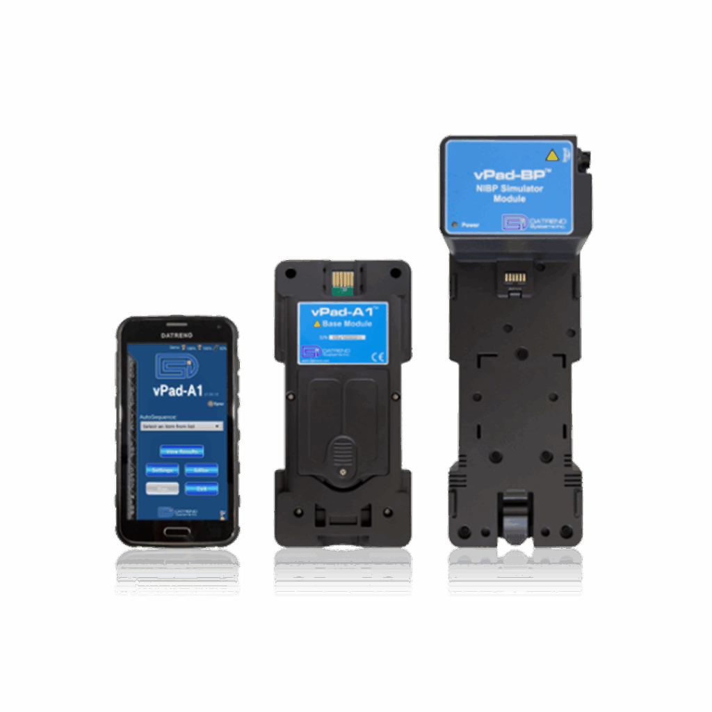 vPad-BP connected to patient monitor cuff