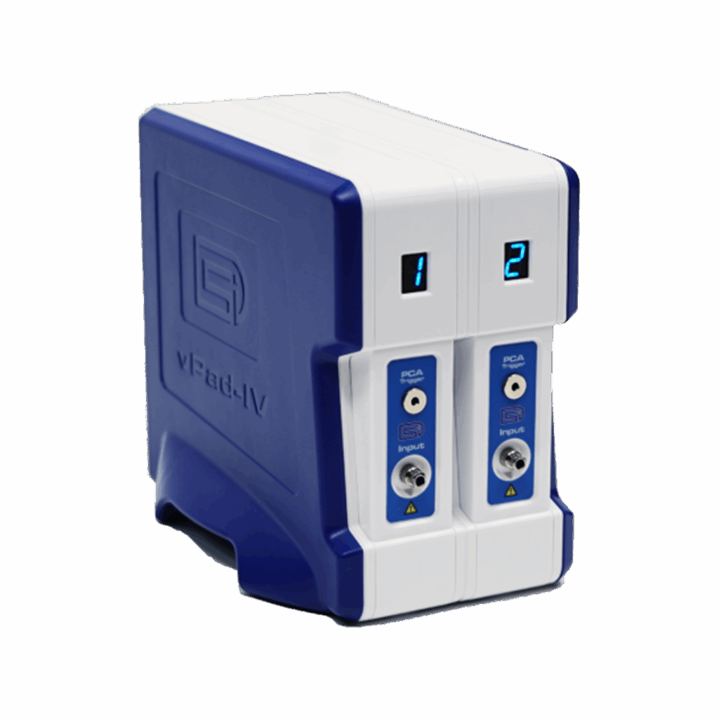 vPad-IV connected to infusion pump
